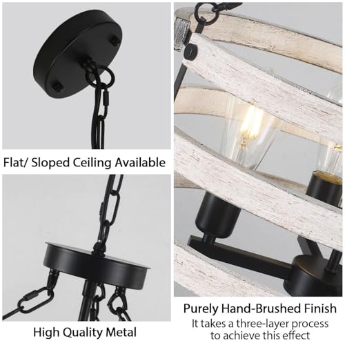 Rustic Farmhouse Chandelier (18.89Inches)