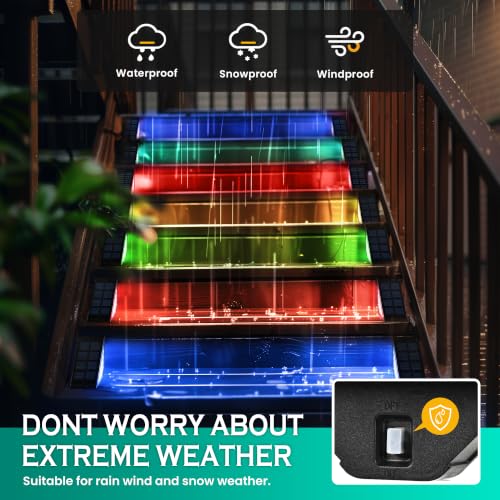 6 Pack Solar Step Lights for Outside
