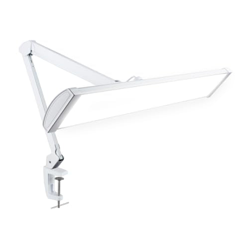 Pro LED Task Lamp with Clamp (White-5 / 24-Inch Wide Shade)