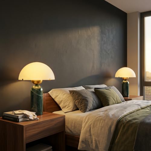 Modern Dome Shaped Table Lamp Mid (Green)