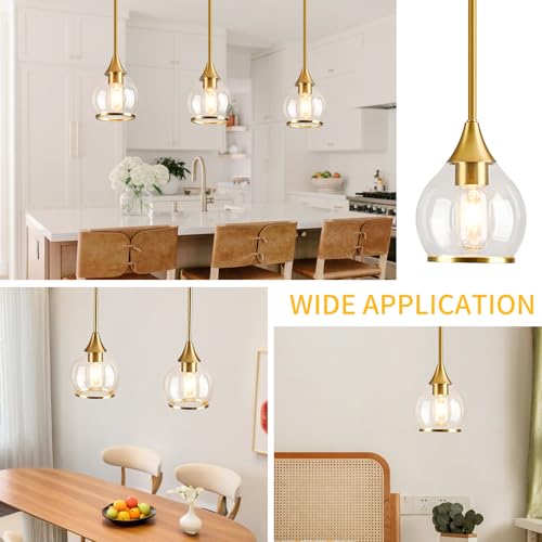 1 Piece Gold Island Light for Kitchen (Gold / 1-Light Pole Style)
