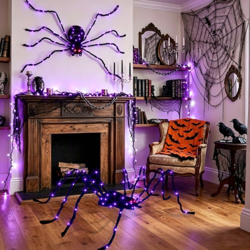 Halloween Decorations Outdoor Giant Spider Light Up Spider 5Ft