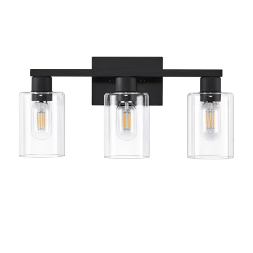 3 Light Bathroom Vanity Light (Black / 3 LIGHT)