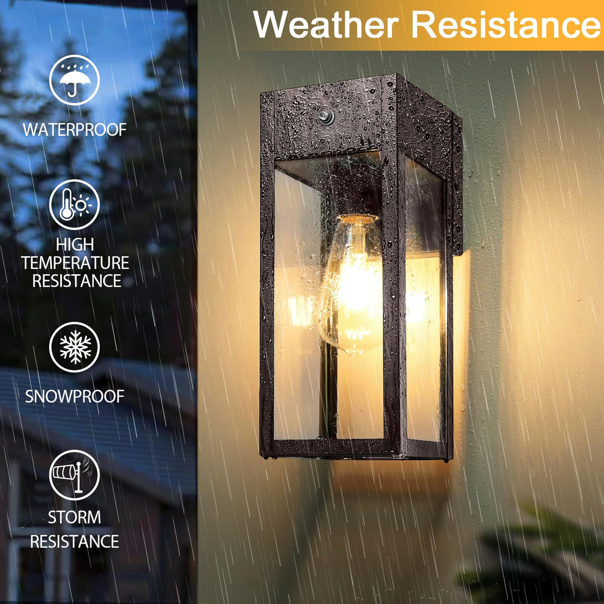 Porch Lights with Outlet (Bronze / Dusk to Dawn, Standard)