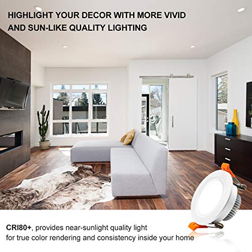 2 Inch LED Recessed Lighting (4000k (Natural White) / 10 Pack (White))