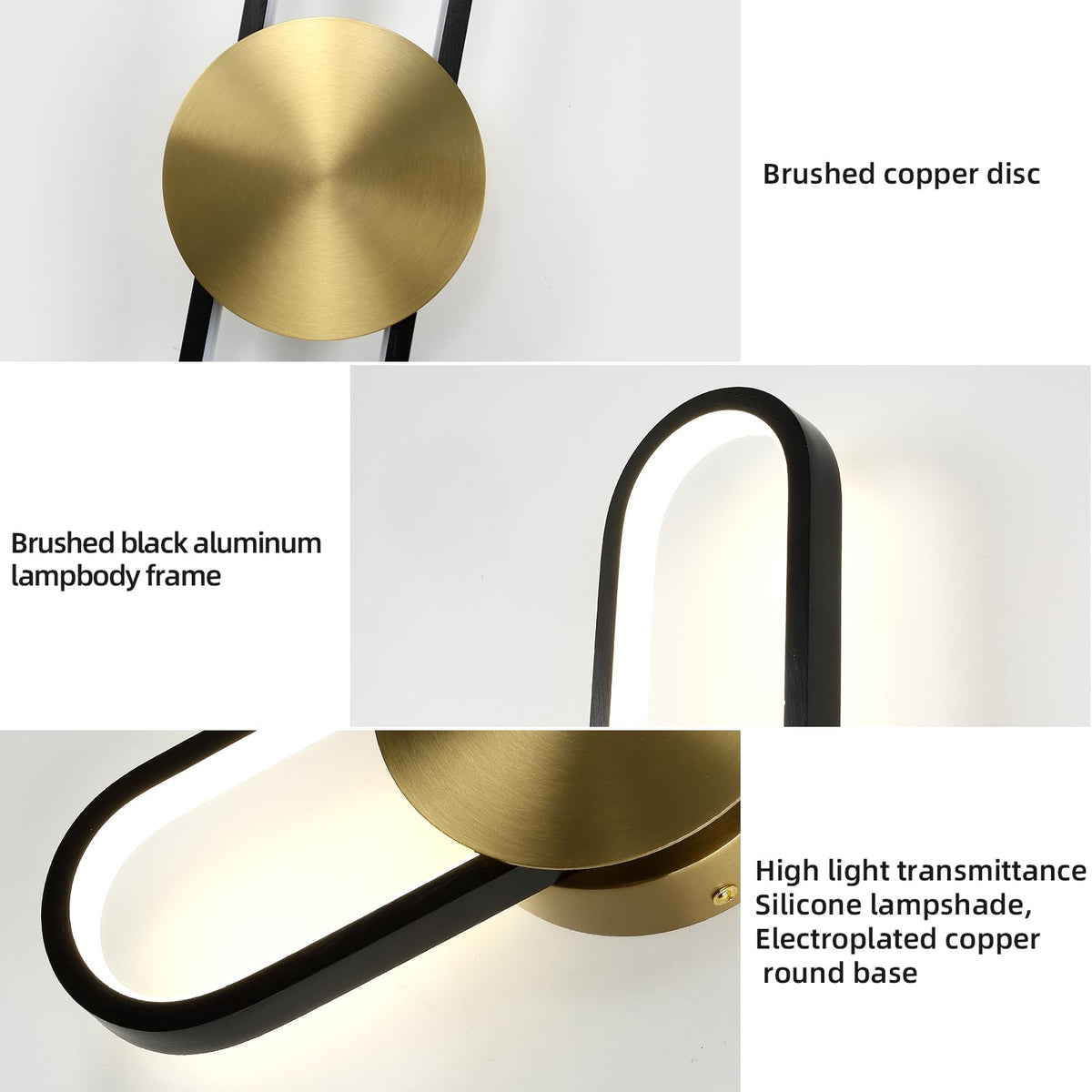 Modern Wall Sconce 4000K Dimmable LED Wall Light Fixture (Black / 43.3 inch, 4000K)