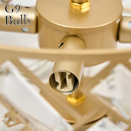 12" Gold Crystal Chandelier (Small Gold)