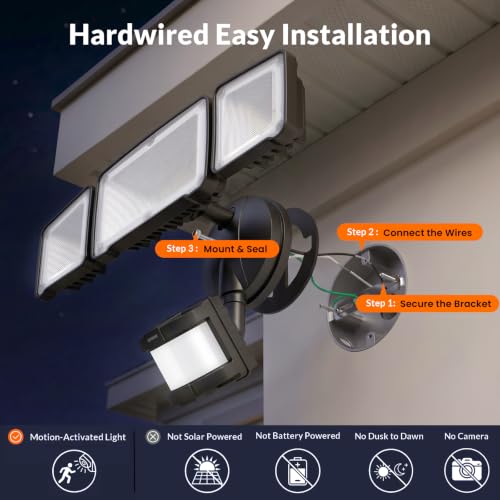 38W LED Security Lights Motion Sensor Light Outdoor