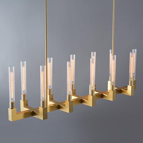 Modern Crystal Chain Chandelier for Foyer Dining Room Living Room