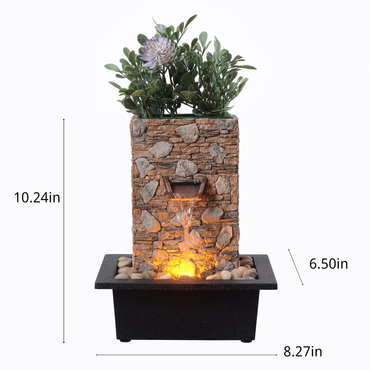 Tabletop Waterfall Fountain (Brown)