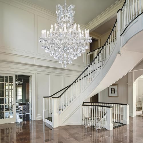 Large Crystal Chandeliers Light Fixture (24-Light/Sliver)