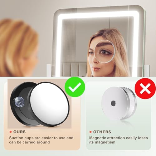 Vanity Mirror with Lights (White / 15.2"L x 13"W)