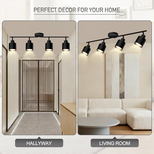 4 Light Led Track Lighting (4 light Black)