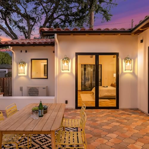 Large Outdoor Wall Lantern (Gold / 10.24 inch)