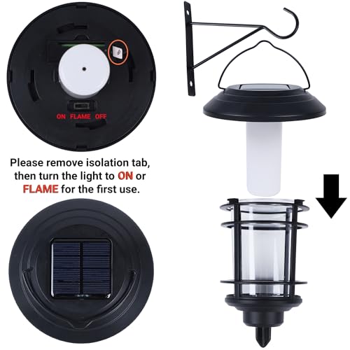 Solar Purple Flame Wall Lanterns (Purple)