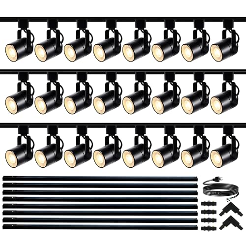 LED Track Lighting Complete Kit GU10 3000K Warm White Black