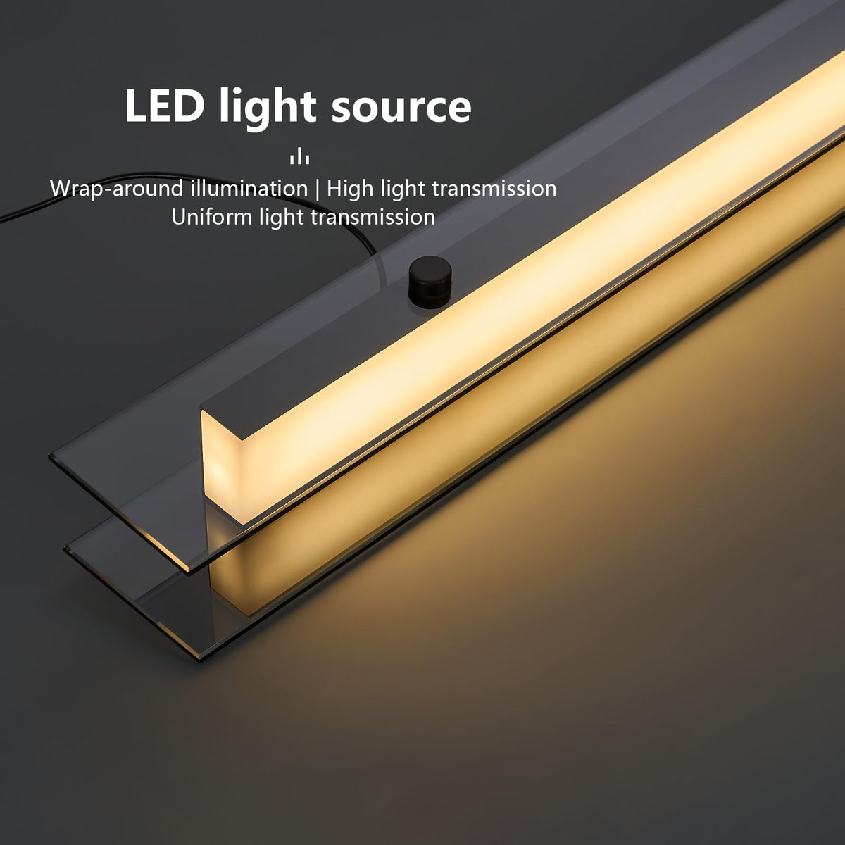 63" glass Linear Pendant Light LED linear kitchen island lighting Modern (63”)