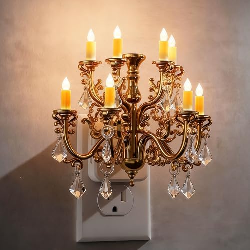 Night Lights Plug Into Wall (Chandelier-3000K / 1 Pack)