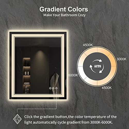 Lighted Mirror (Front and Backlit / 36"L x 30"W)