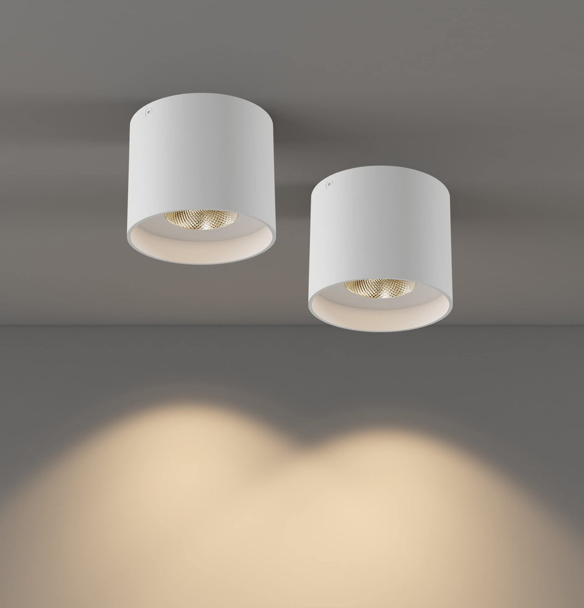 Ceiling Light Fixture (Cylinder 4.7"W / White 2pack)