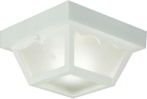8.25" 1 Light Flush Mount Light (White / 8.25-Inch Diameter x 4.75-Inch Height / 1-Light)