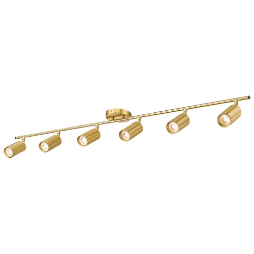 53" Track Lighting Fixtures Ceiling (Kaleidoscope, Brushed Gold / 53", 6-light)