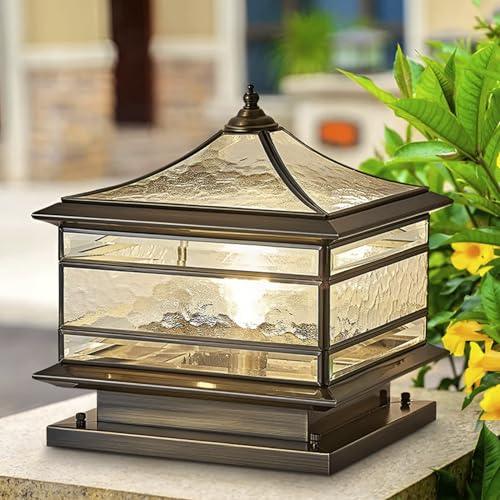 All Copper Solar Outdoor Post Lights