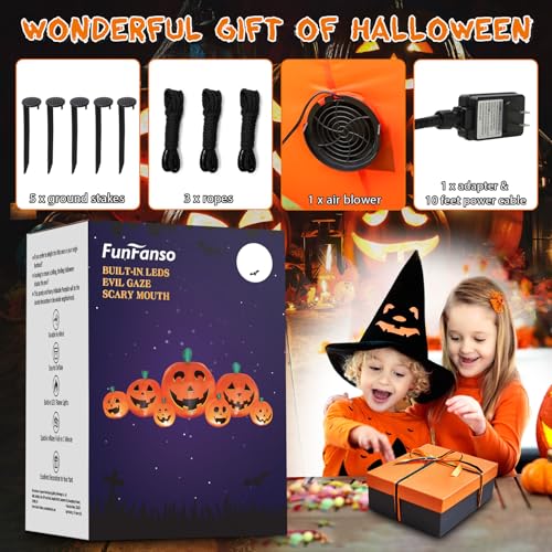 Halloween Inflatable Pumpkin Outdoor Decoration (8.5FT Pumpkin)