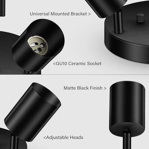 LED 3 Light Track Lighting Kit (Black)