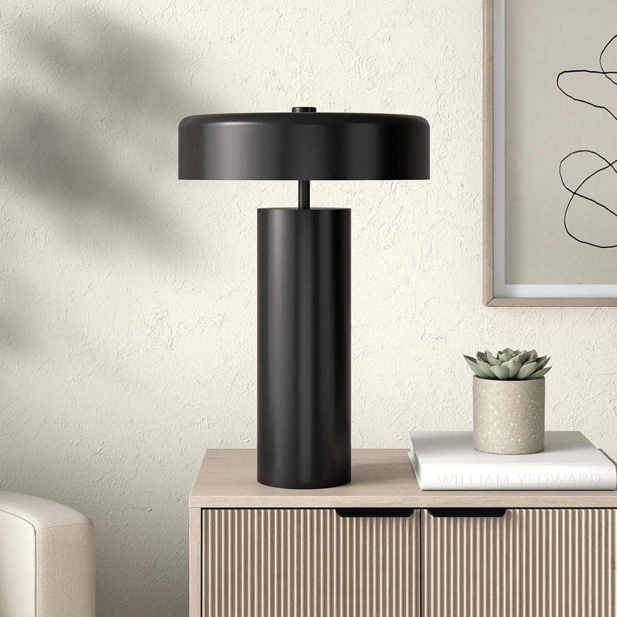 24" Modern 1 Light Table Lamp