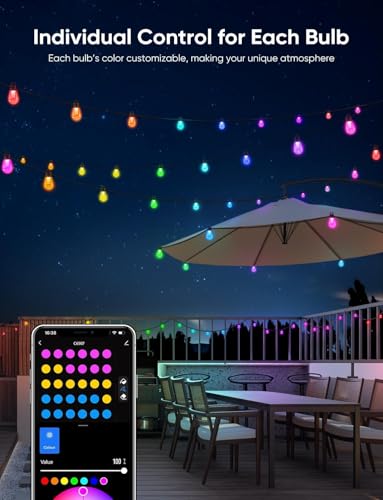 RGBW Smart Outdoor String Lights