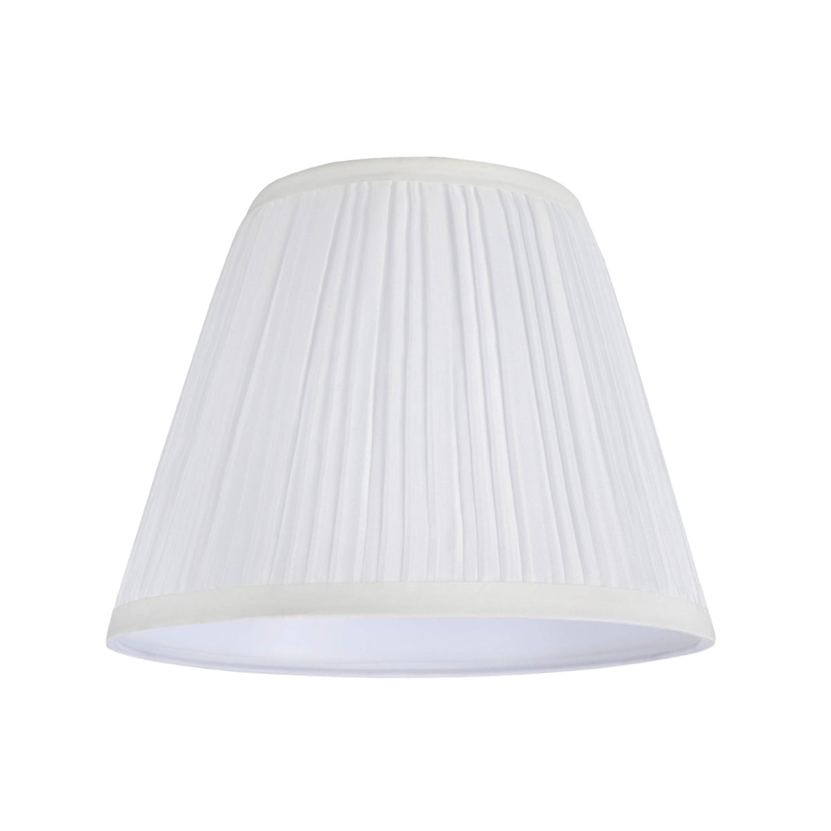 32006A Transitional Hardback Empire Shape Spider Construction Lamp Shade in Pleated White (White)