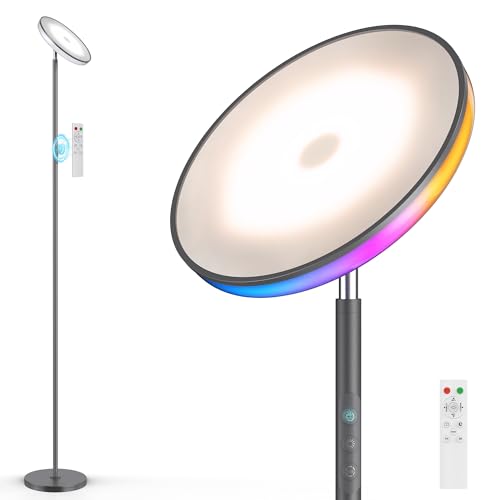 UFO Torchiere Floor Lamp (Gray)
