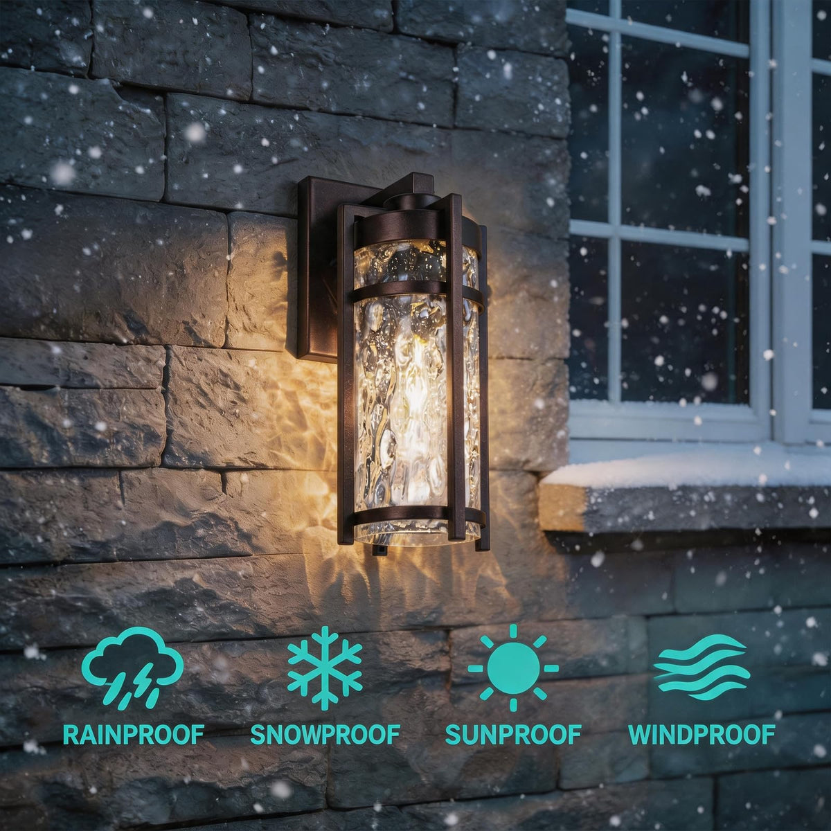 Outdoor Wall Light Fixtures (Oil-Rubbed Bronze)