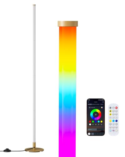 RGBCW Floor Lamps for Living Room (RGB Gold)