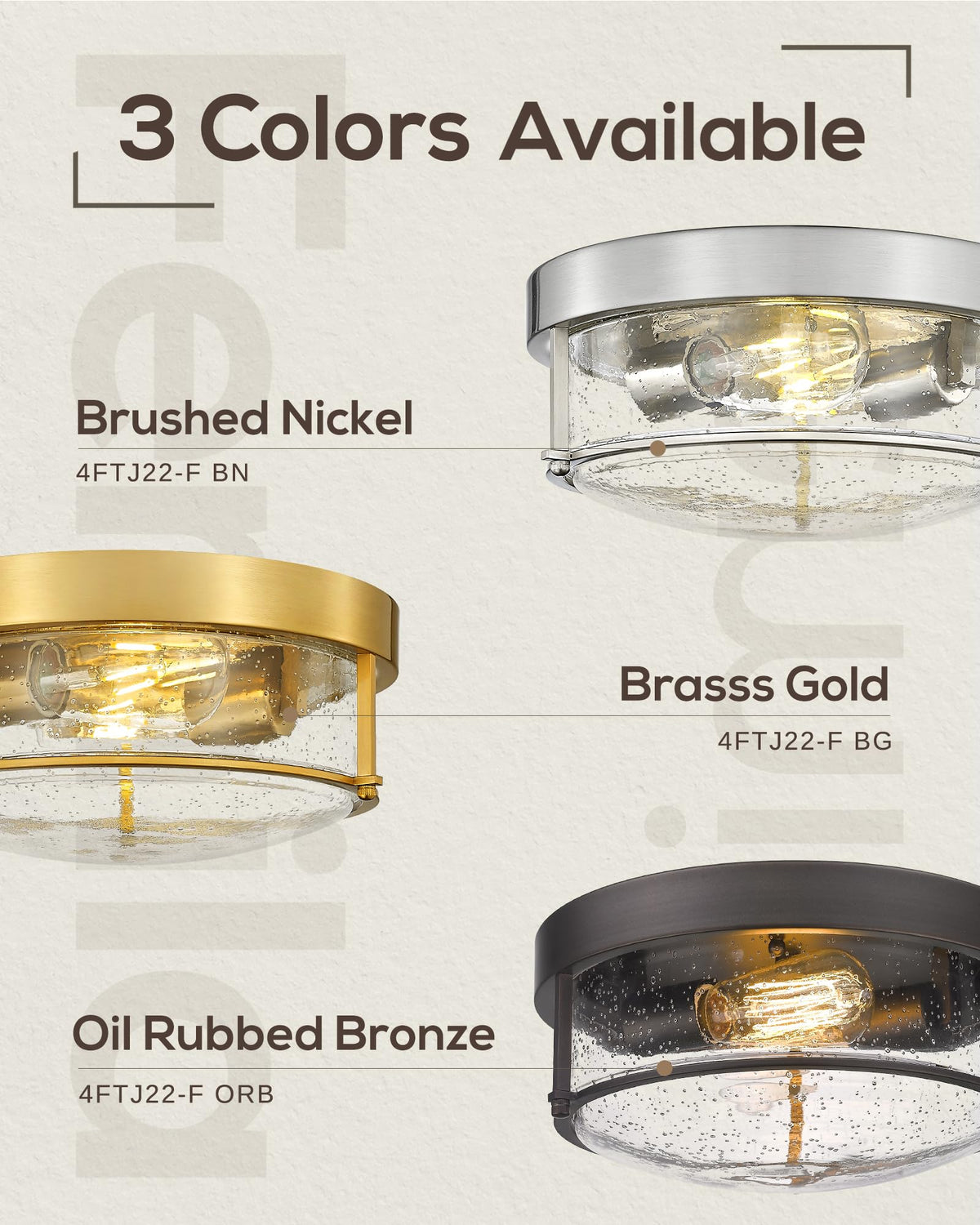 Farmhouse Flush Mount Ceiling Light (Oil-Rubbed Bronze)