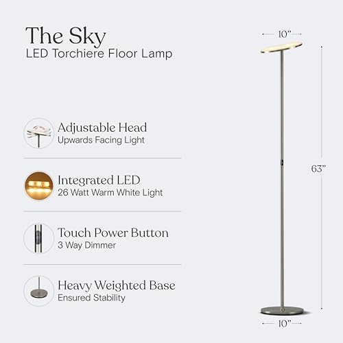 Sky LED Floor lamp (Brushed Nickel)