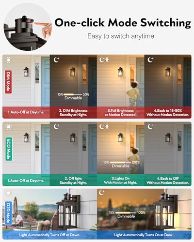 Motion Sensor Exterior Light Fixture (Motion Sensor 1 Pack / Oil-Rubbed Bronze)