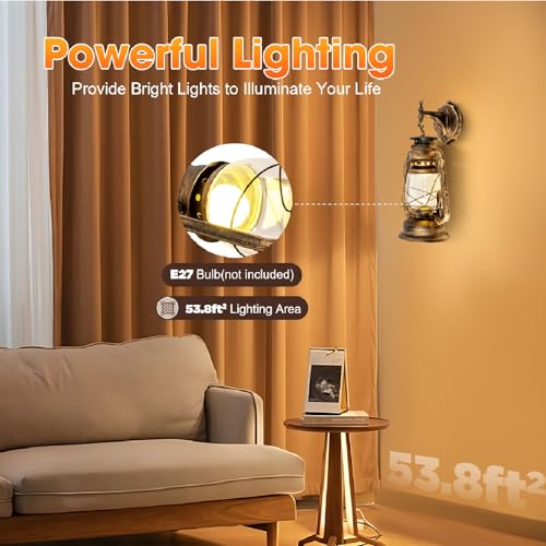 Rustic Wall Sconce Lantern Light (Brass / 1pc)