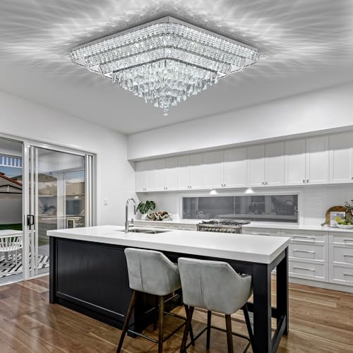 Crystal Chandeliers (Silver / 43 inches)