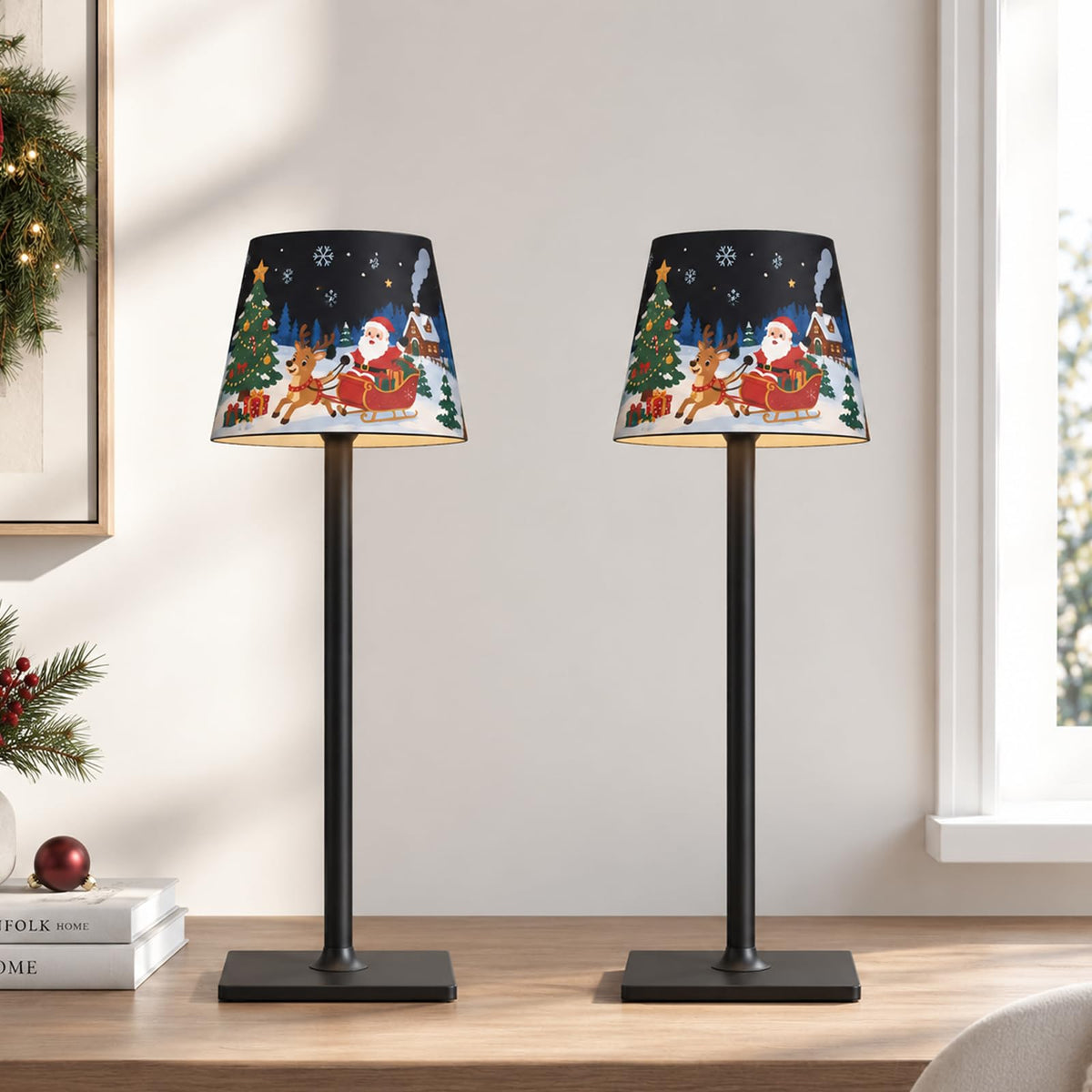 Black Rechargeable Cordless Table Lamp