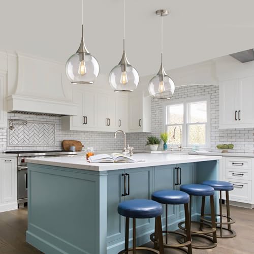 Pendant Lights Kitchen Island (Brushed Nickel / 1 Pack-10inch)