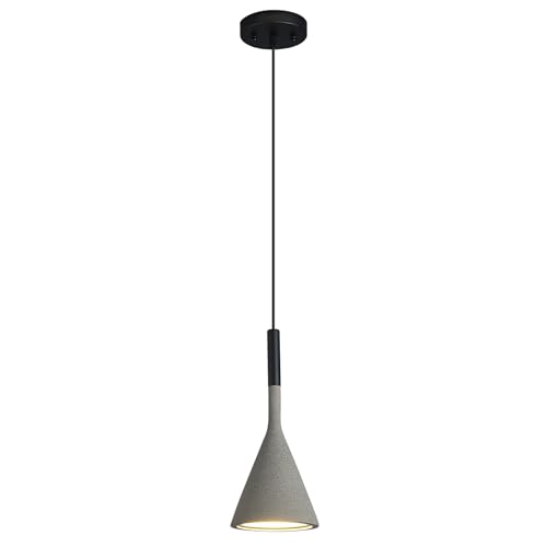 Farmhouse Black Pendant Light Fixtures Concrete Industrial Kitchen Island Pendant Lighting for Dining Room Bedroom Hallway Pendant Ceiling Lamp