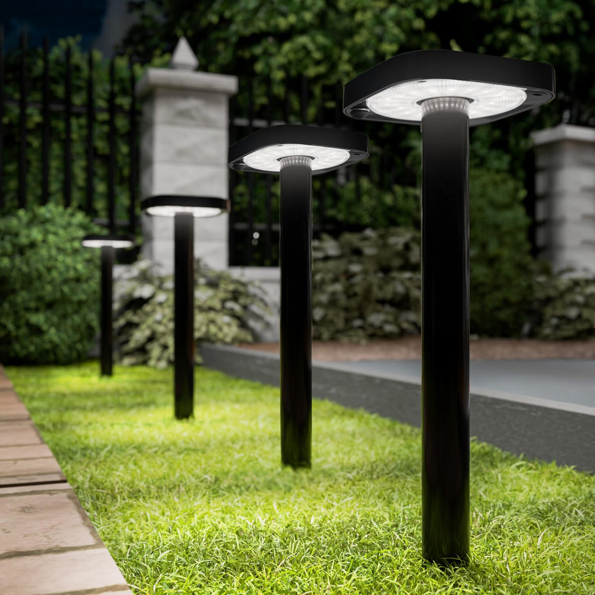 Sunco 6 Pack Square Solar Pathway Lights Outdoor (6 Pack)