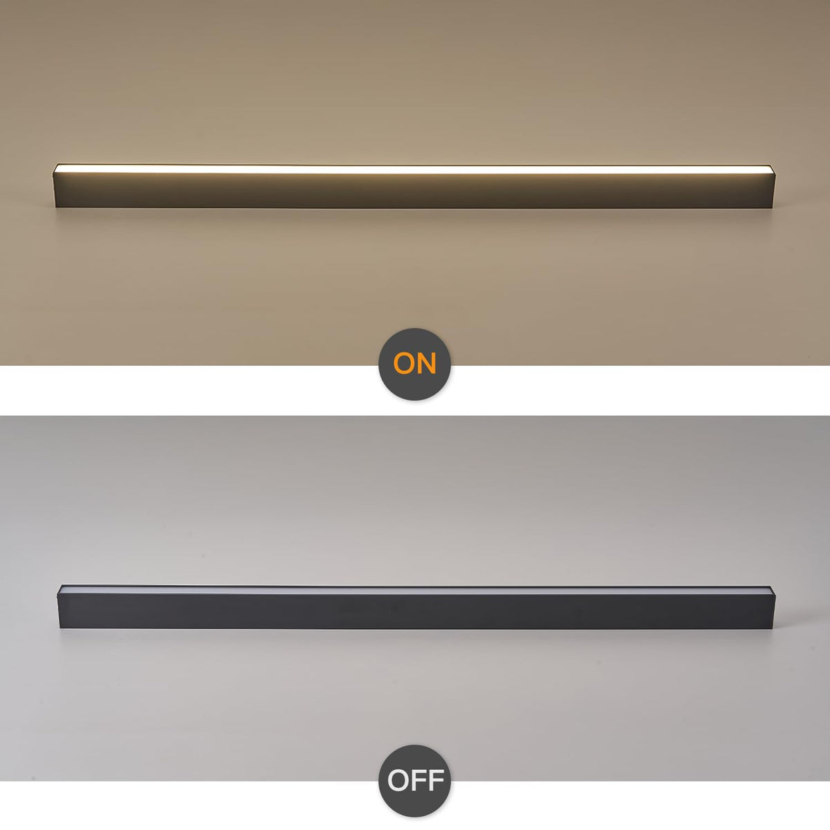 Black ceiling light LED (Black / 78.7IN)