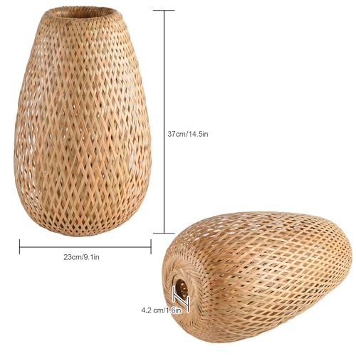 2 Pack Bamboo Lamp Shade (Bamboo 9.05 in 2-Pack)