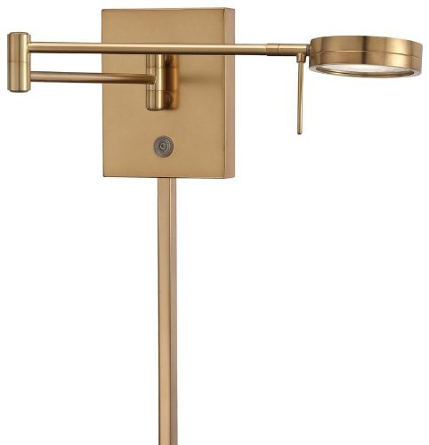 P4308 248 George's Reading Room LED Swing Arm Wall Lamp (Honey Gold)