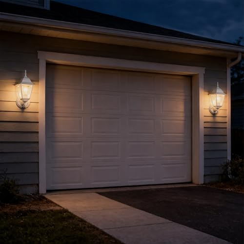 Dusk to Dawn Outdoor Porch Light Wall Mount (White / Dusk to Dawn Version)