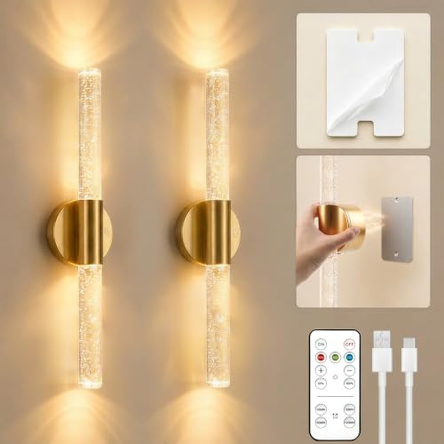 Rechargeable Wall Sconces Set of 2