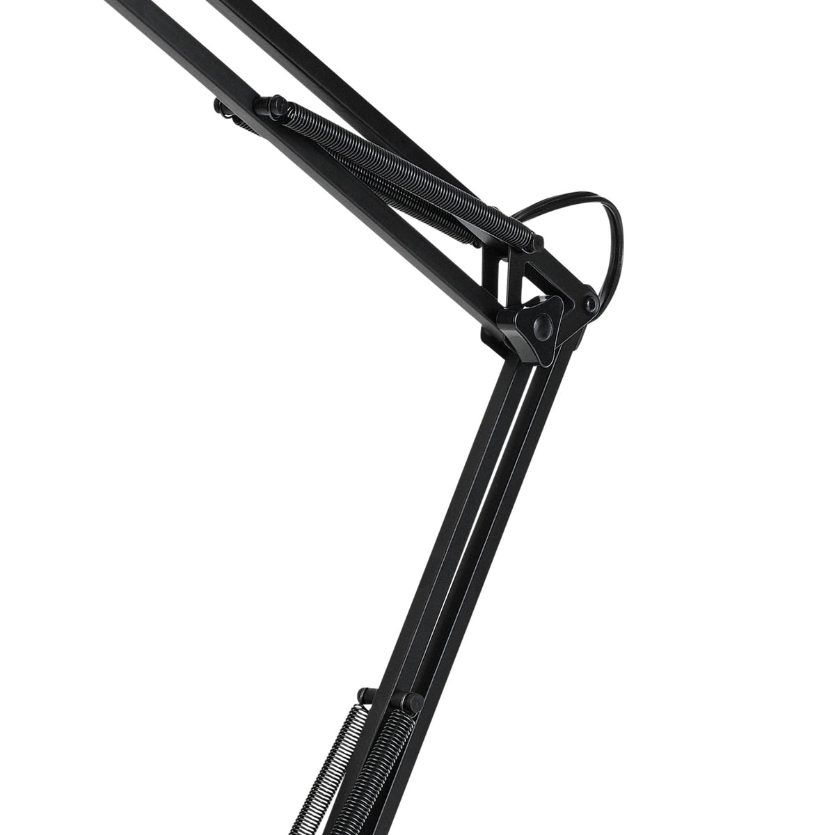 5698601 28" Heavy Base Top Moving Spring Balanced Swing Arm Desk Lamp (Black / 28 inches)
